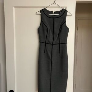 Elegant Grey Sleeveless Dress